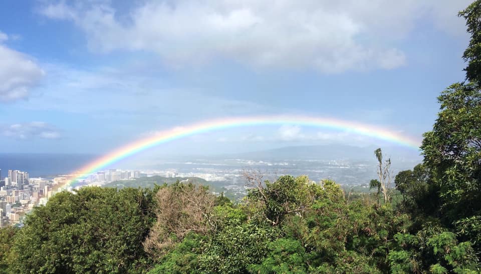 Aloha Friday Photo: Rainbow over Honolulu from Pu’u Ualaka’a State Park