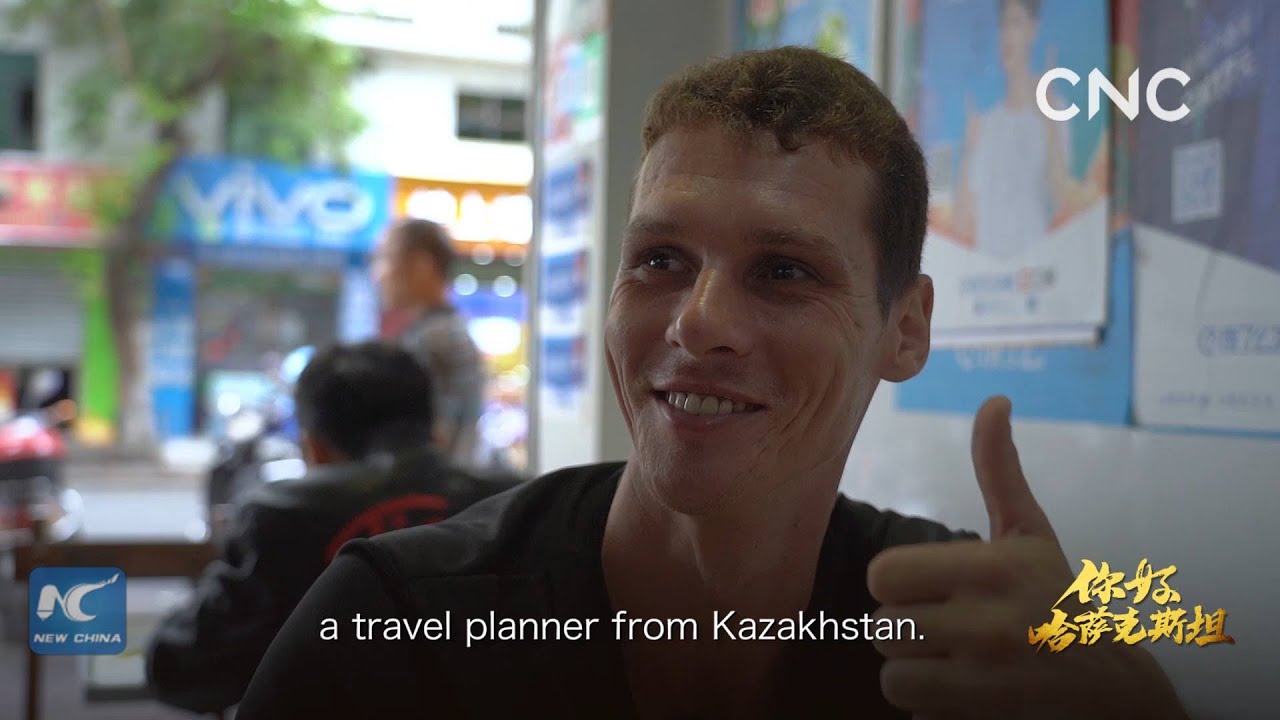 Nihao, Kazakhstan - A tourist guide at Hainan free trade port
