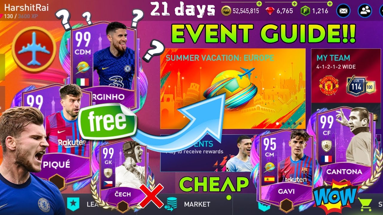 99 OVR F2P!! SUMMER VACATION EUROPE  EVENT GUIDE FIFA MOBILE 22| CHEAPEST STAR PASS FIFA MOBILE 22