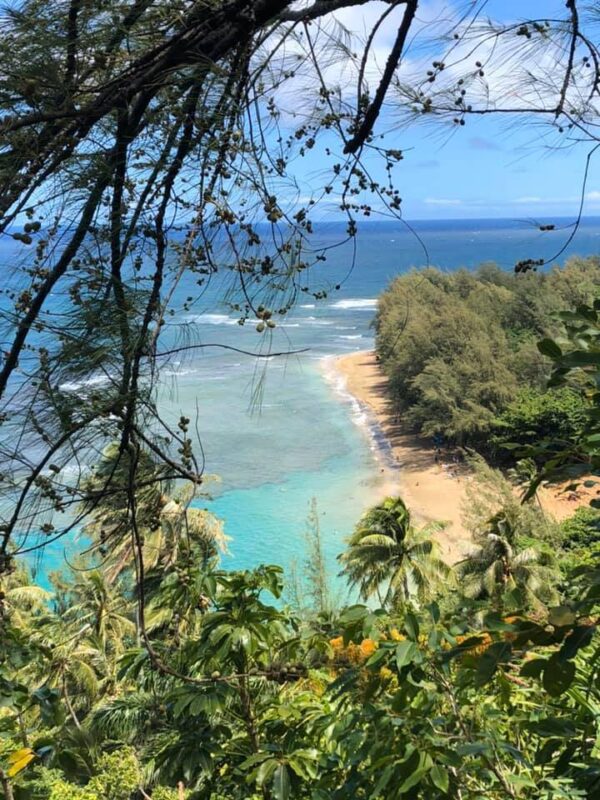 Aloha Friday Photo: View of Ke'e Beach from the Kalalau Trail
