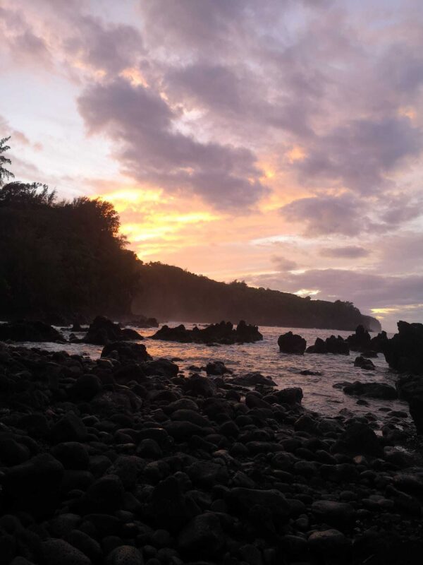 Aloha Friday Photo: Sunset from Laupahoehoe Beach Park