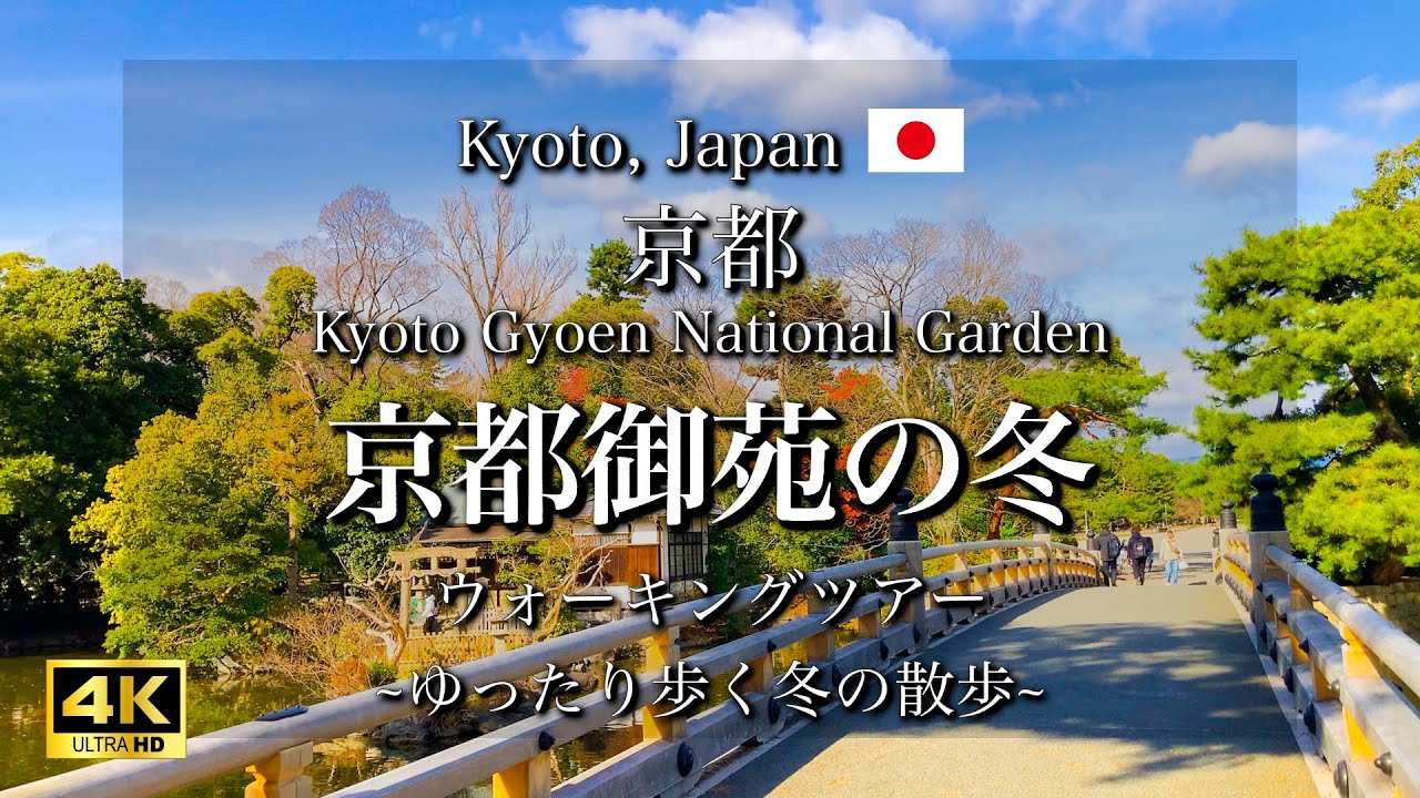 Winter Stroll at Kyoto Gyoen National Garden, Kyoto, Japan | Travel Guide to Kyoto [4K]