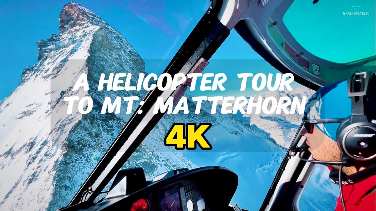 Zermatt Owerview 4k Helicopter tour to Matterhorn || Switzerland Travel Guide
