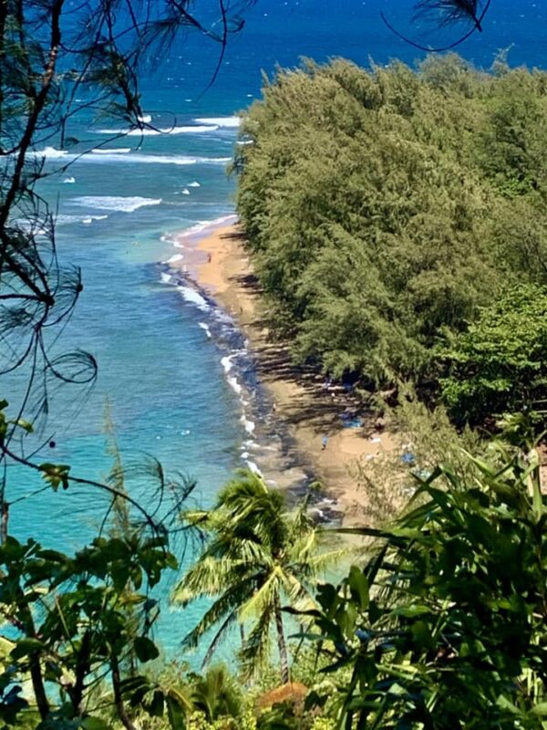 Aloha Friday Photo: A view of Ke'e Beach from the Kalalau Trail