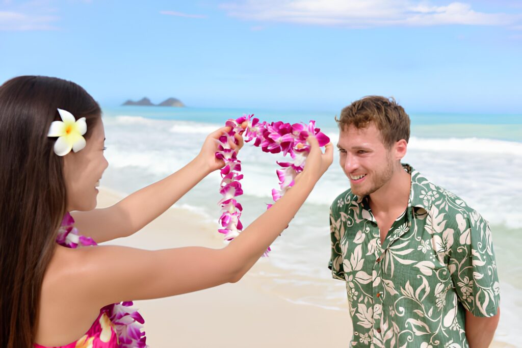 hawaii airport lei greeting