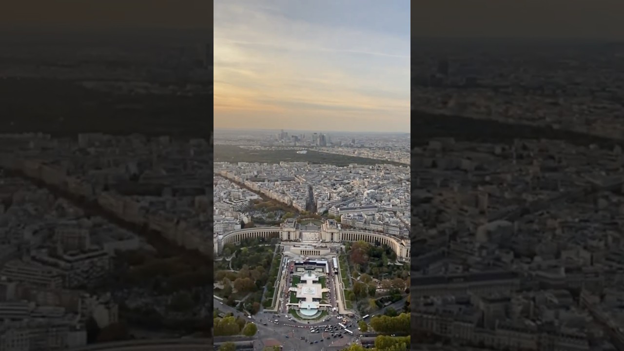 Top of the Eiffel tower 😍😱 wait for it | Travel guide #paris #eiffeltower #france #travel