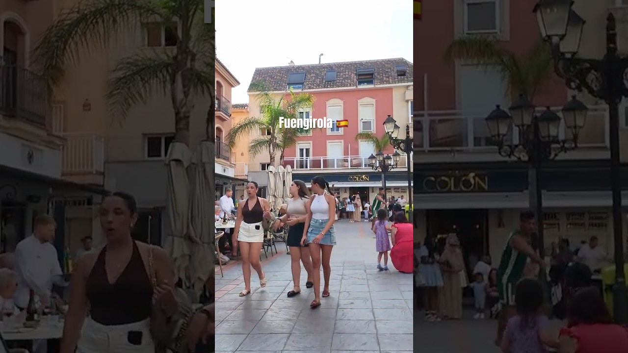 Plaza Chinorros in Fuengirola Summer Vibes Costa del Sol 😊😮🇪🇸 #shorts #travel #trending