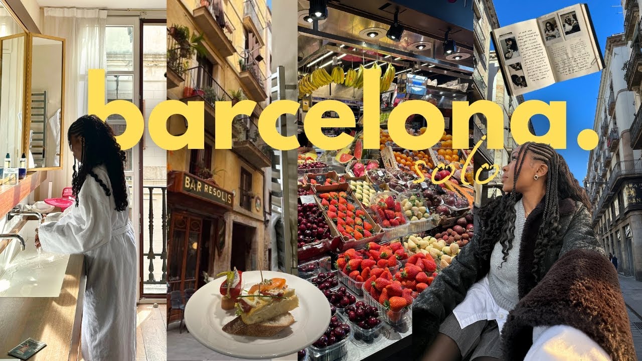 SOLO TRAVEL to BARCELONA Vlog | La Sagrada, Getting Braids, Shopping, tapas & more ( +Travel Guide)