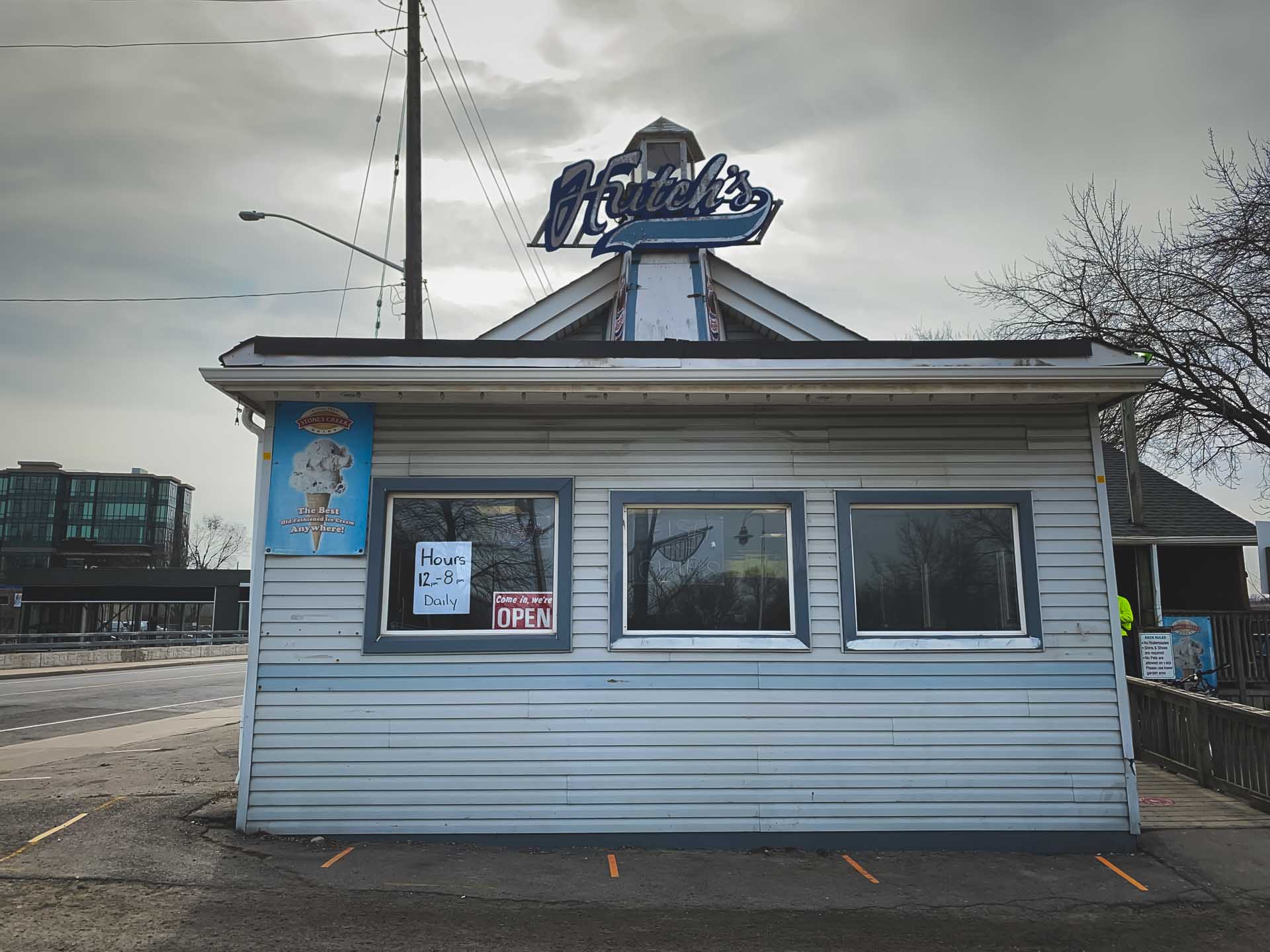 Pulling up for a classic Fish and Chip dinner at hutch's fish and chips hamilton