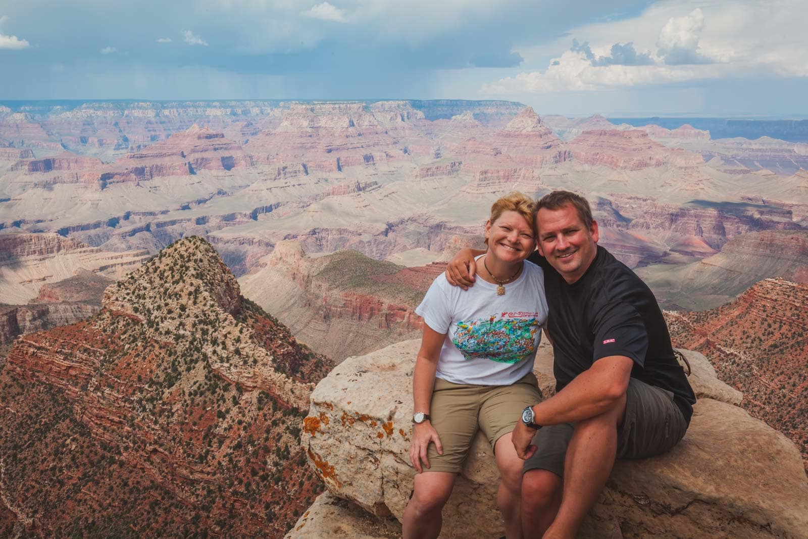 Dave and Deb of The Planet D visiting Grand Canyon National Park in the US