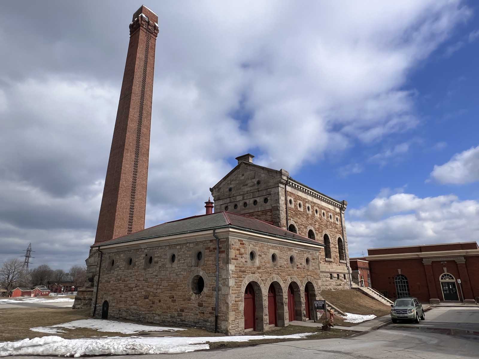 The historic exterior of the  Museum of Steam & Technology 