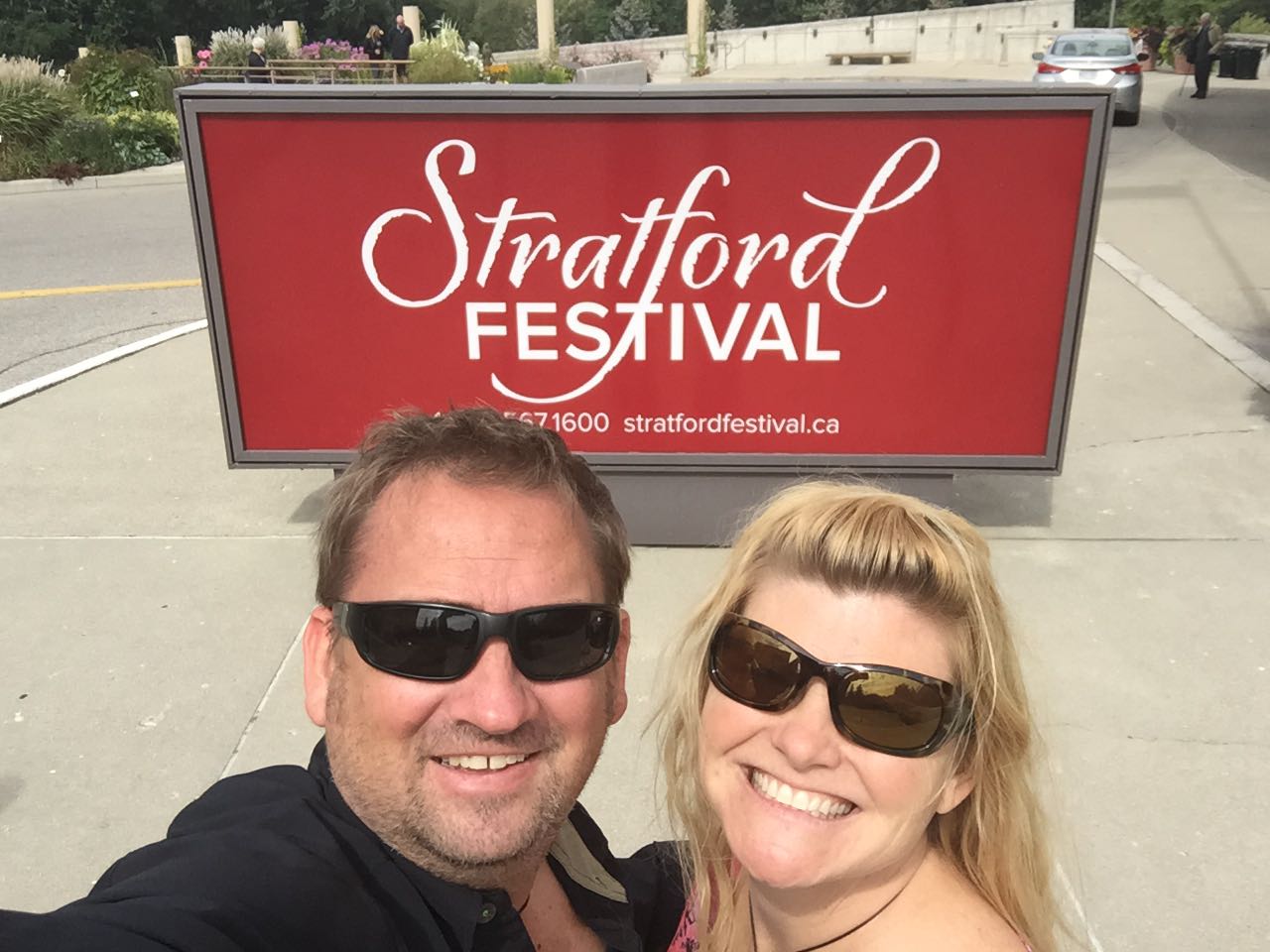 Avon River and rose garden near Stratford Festival Theatre